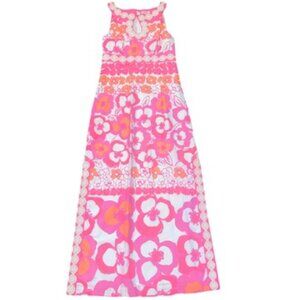Lilly Pulitzer | Dresses | Vintage Lilly Pulitzer Pink Floral Crochet Trim Maxi  Dress | Poshmark